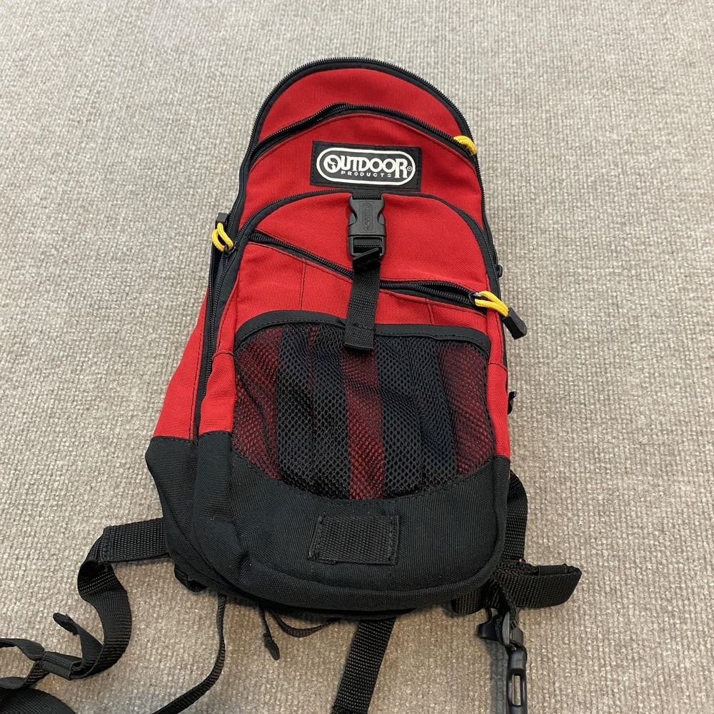Outdoor Products Red 19" Backpack Soft Case Waist Belt Men Hiking Travel Daypack